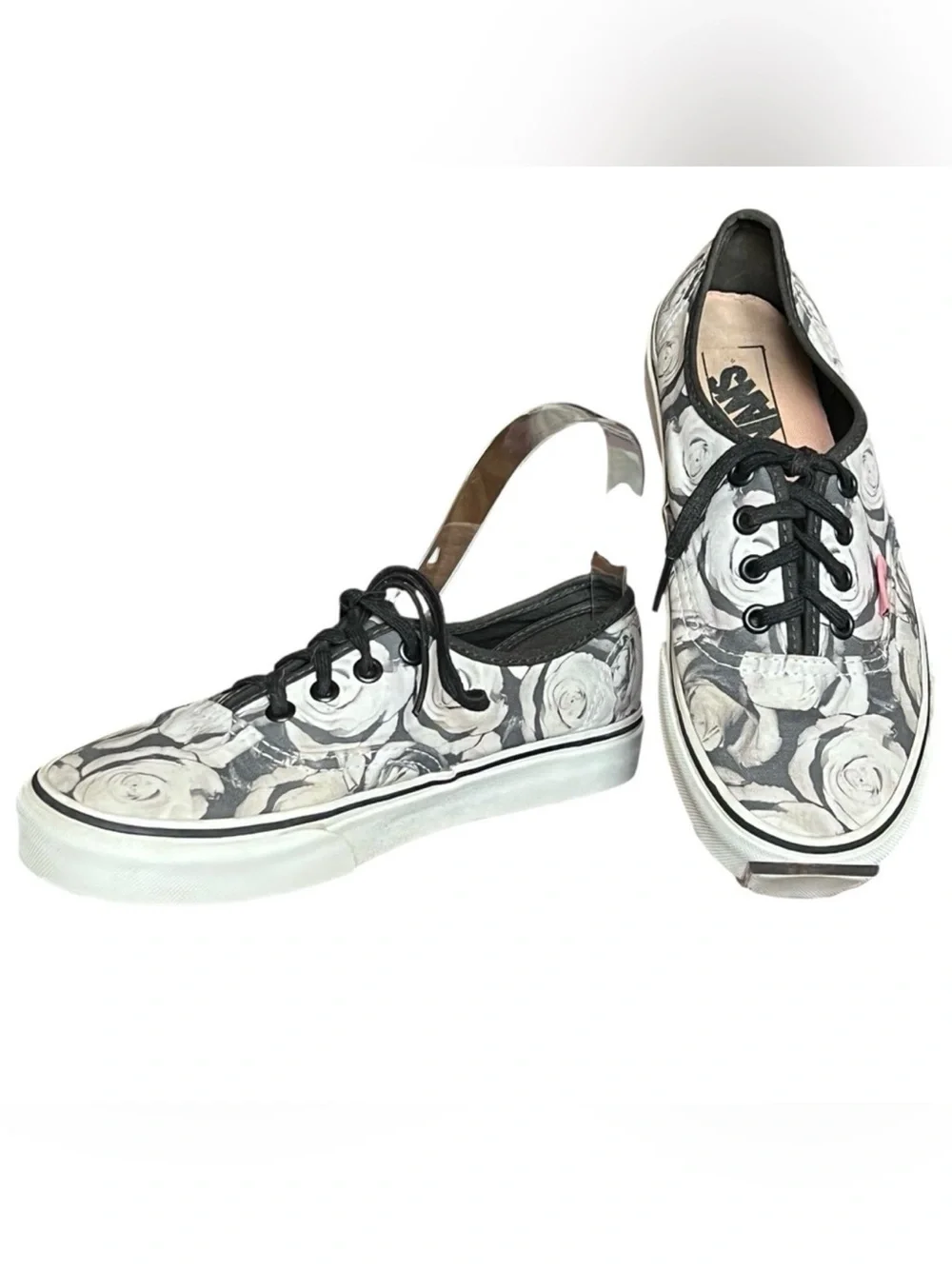 VANS Authentic Digi Roses Lace-Up Shoes. Size 6.5